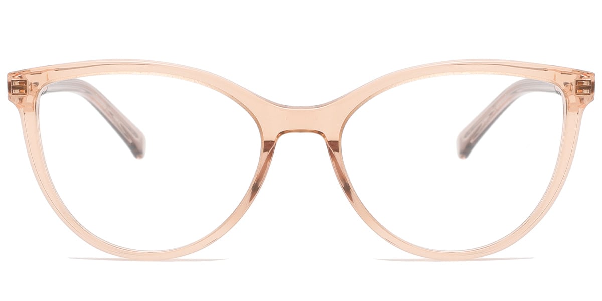 Acetate Cat Eye Frame translucent-brown