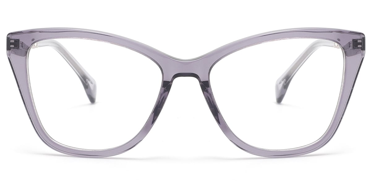 Acetate Cat Eye Frame translucent-grey