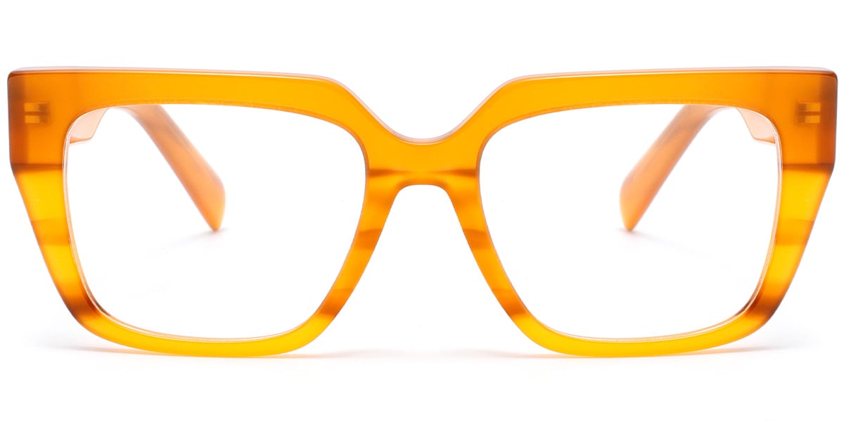 Acetate Rectangle Frame translucent-orange