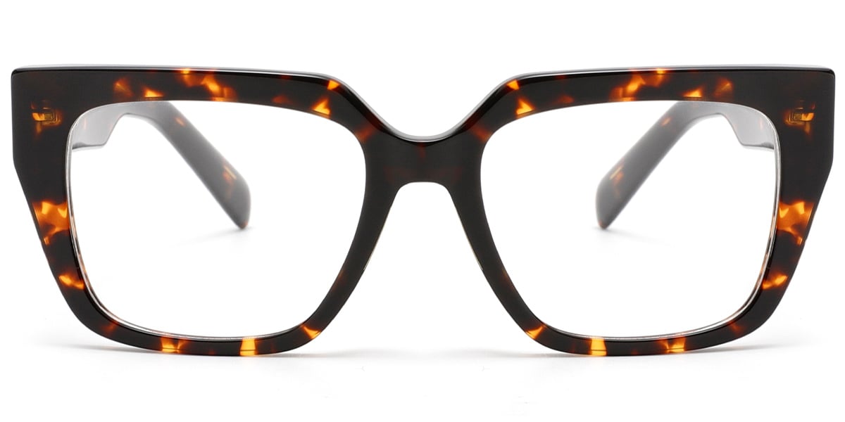 Acetate Rectangle Frame pattern-black