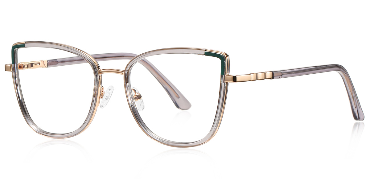 Cat Eye Frame pattern-grey