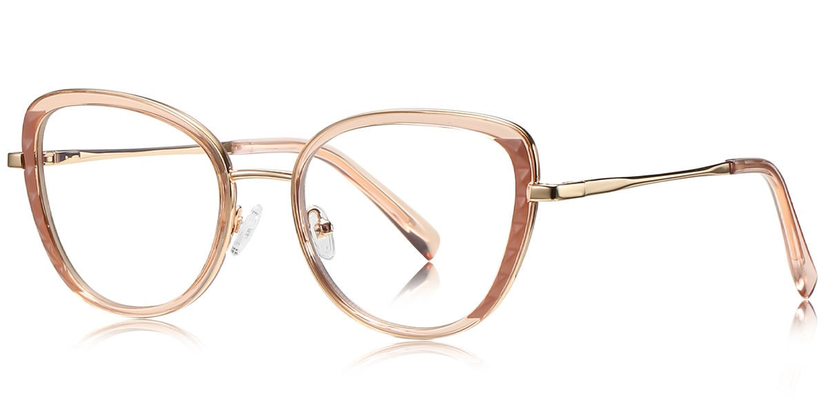 Cat Eye Frame pattern-pink