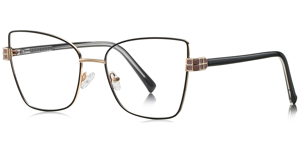 Cat Eye Frame black-gold