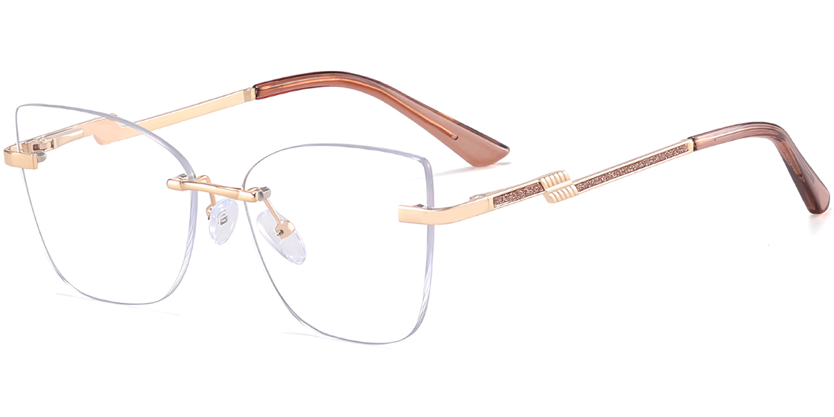 Cat Eye Frame translucent-brown