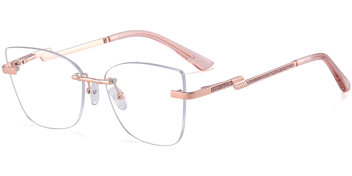 Cat Eye Frame translucent-pink