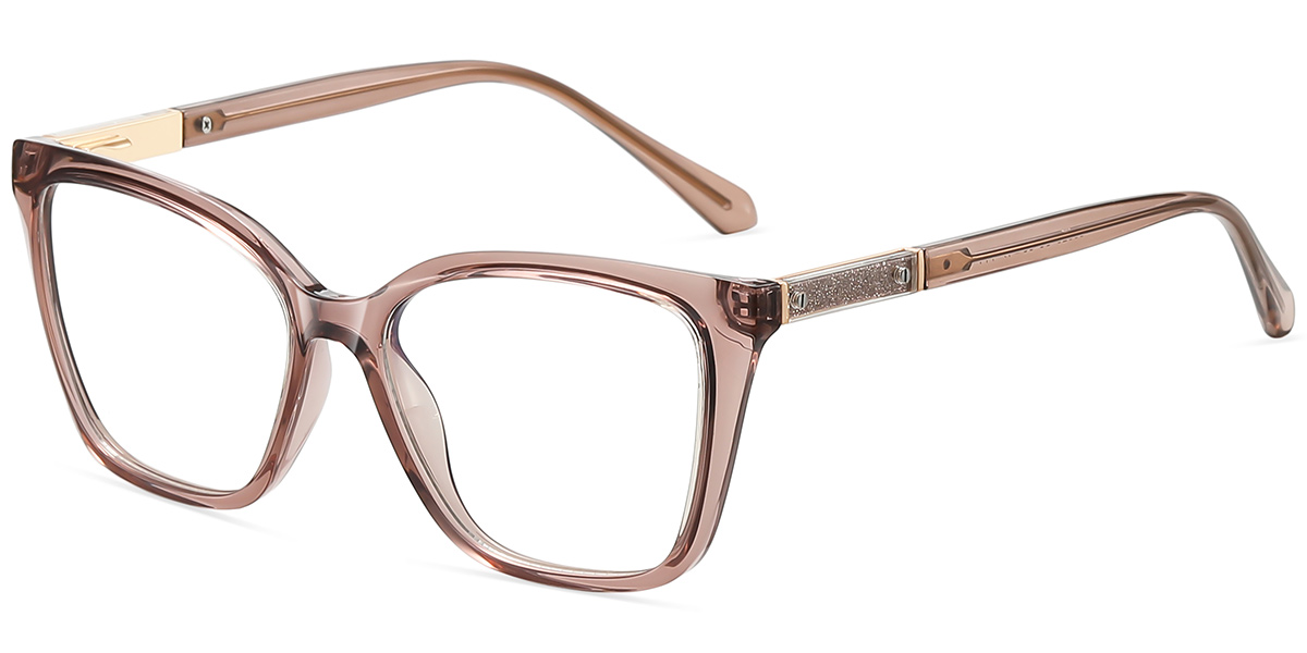 Cat Eye Frame translucent-brown