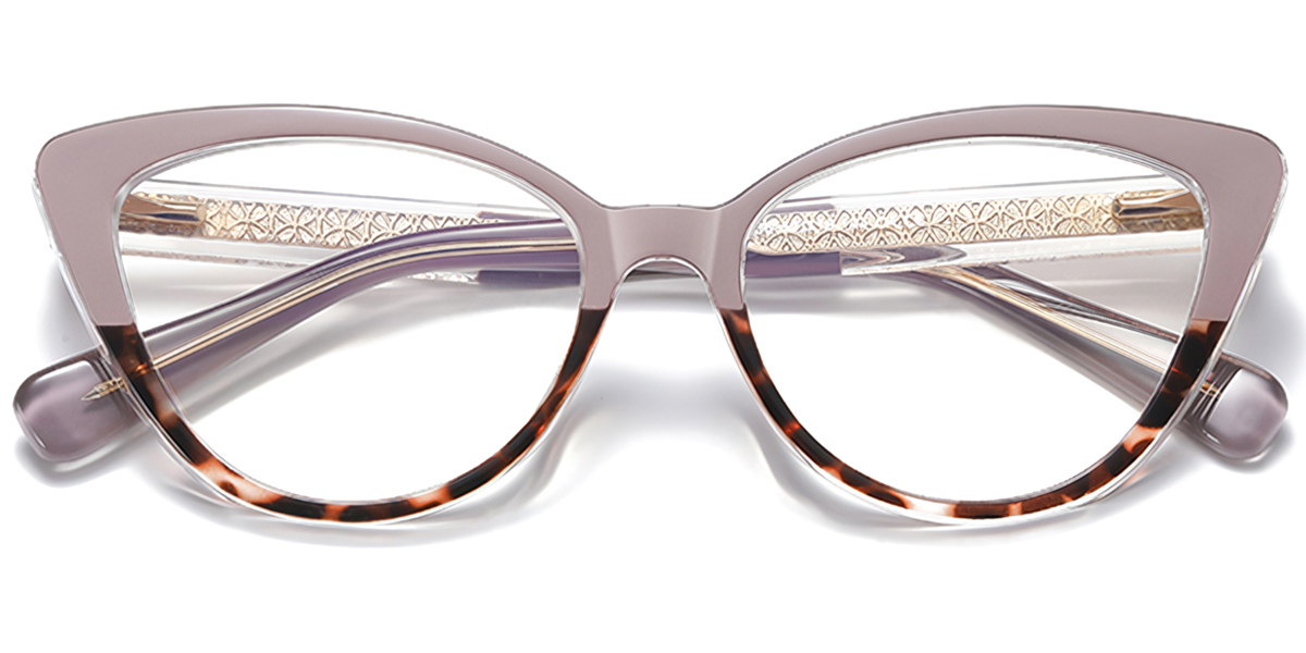Cat Eye Frame pattern-pink