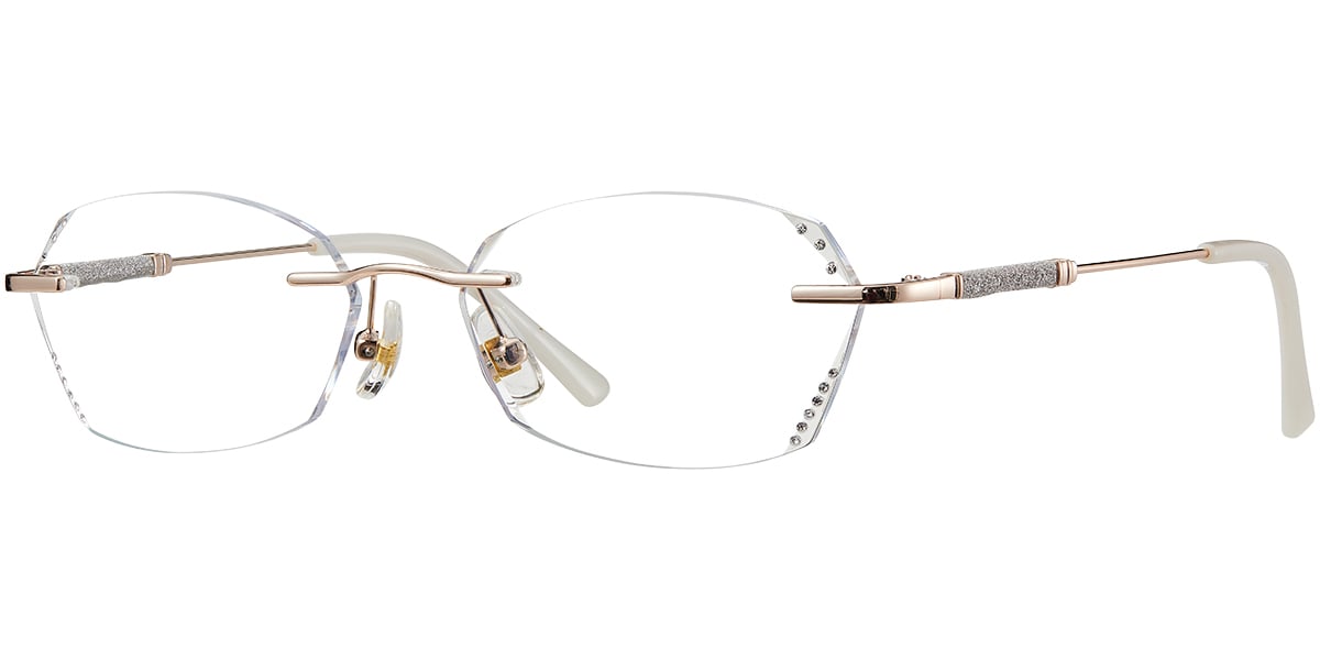 Acetate Rectangle Rimless Frame F7753
