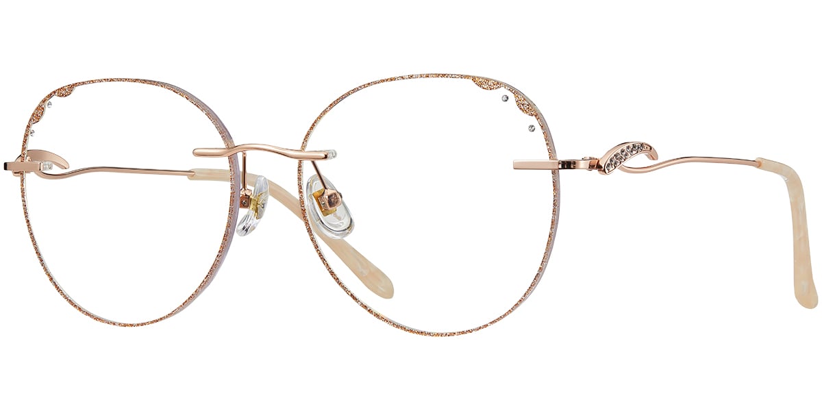 Acetate Round Rimless Frame F7755