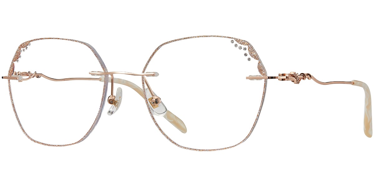 Acetate Square Rimless Frame F7757