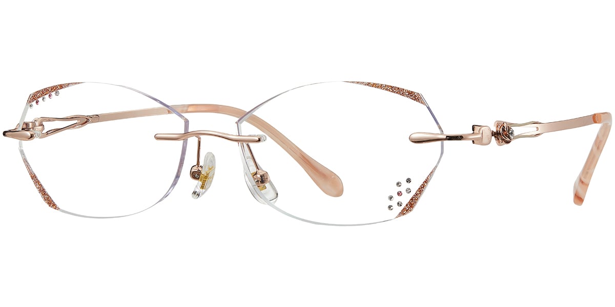 Acetate Rectangle Rimless Frame F7759