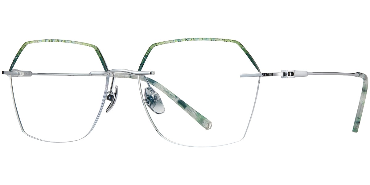 Titanium Square Rimless Frame F7771