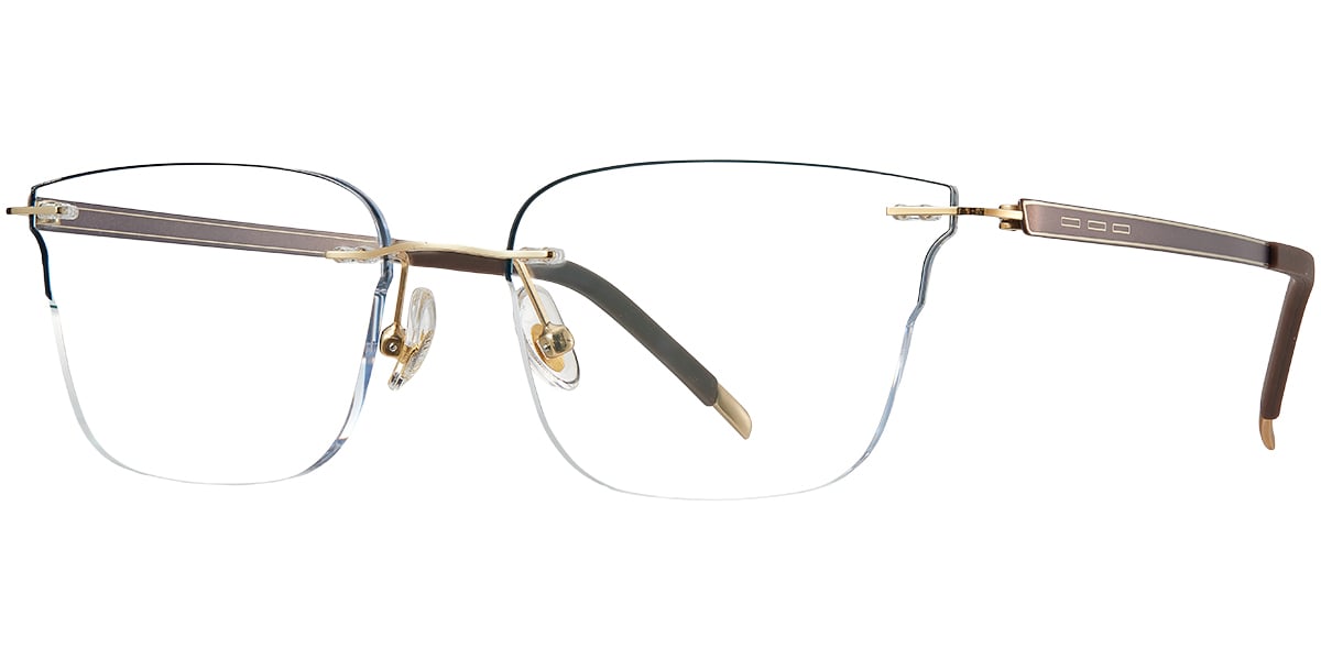 Titanium Square Rimless Frame F7789