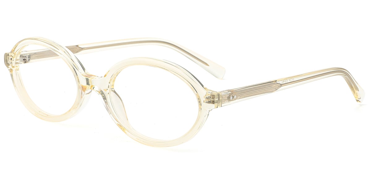 Acetate Oval Frame translucent-yellow