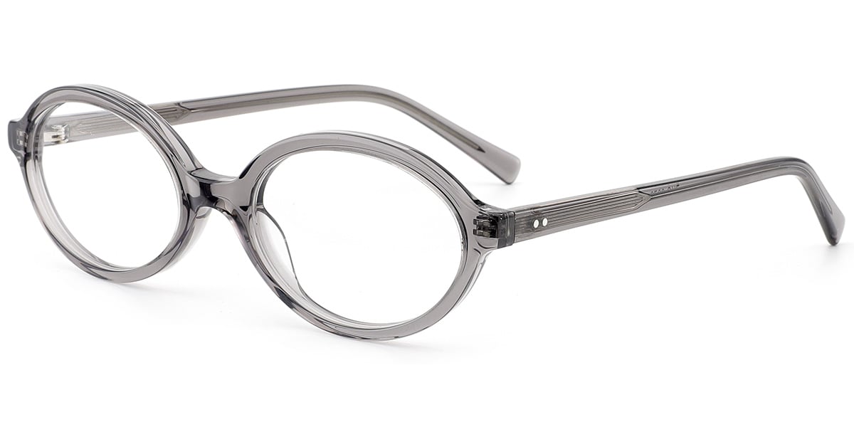 Acetate Oval Frame translucent-grey
