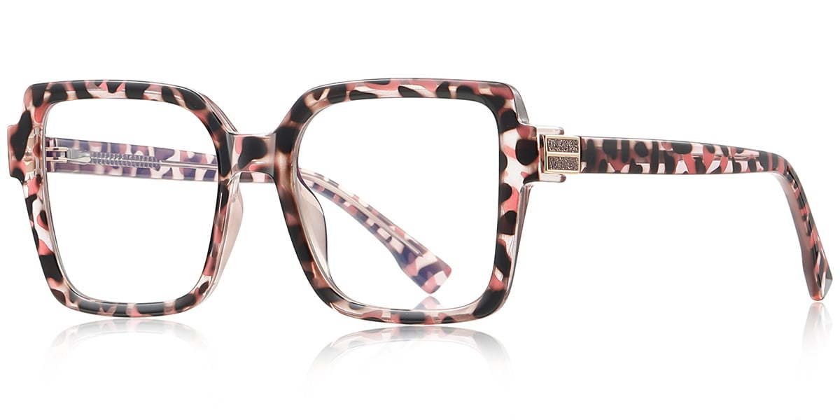 Square Frame pattern-brown