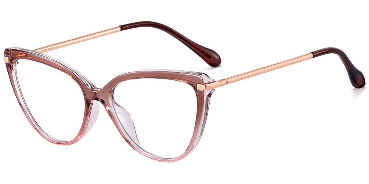 Cat Eye Frame gradient_brown