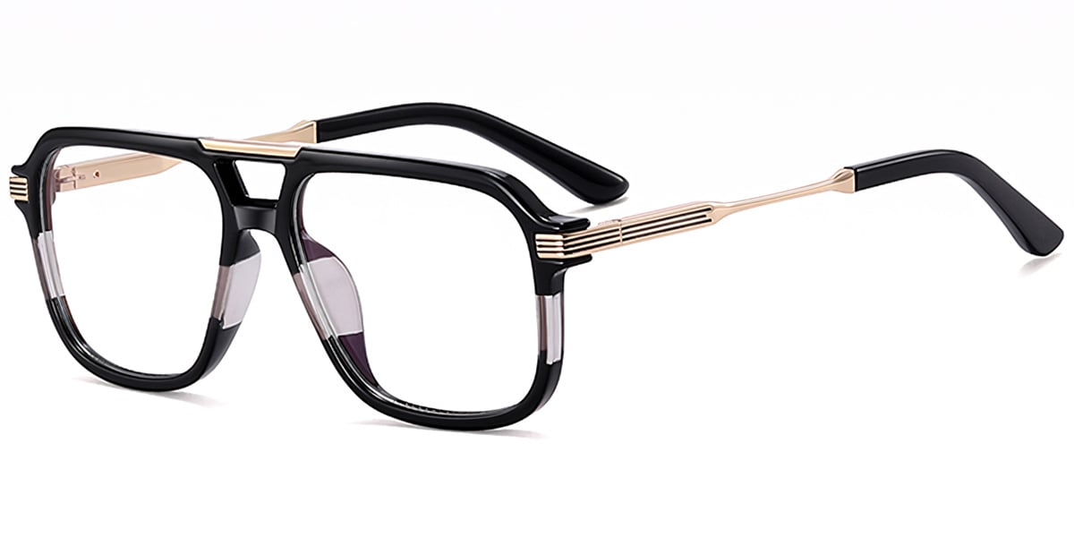 Aviator Frame pattern-black