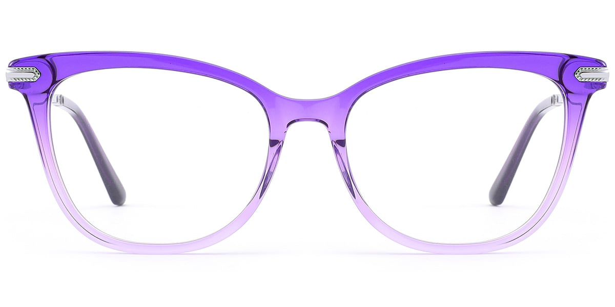 Acetate & Titanium Cat Eye Frame F8681