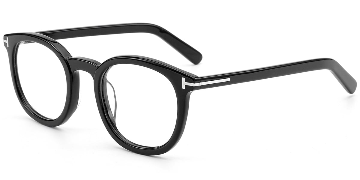 Acetate Round Frame black