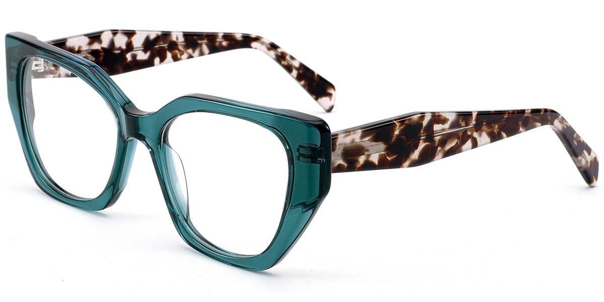 Acetate Square Frame translucent-green