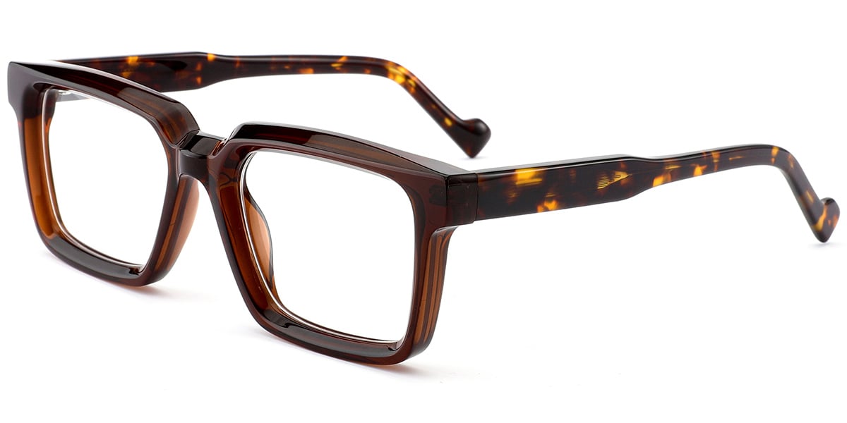 Acetate Square Frame brown