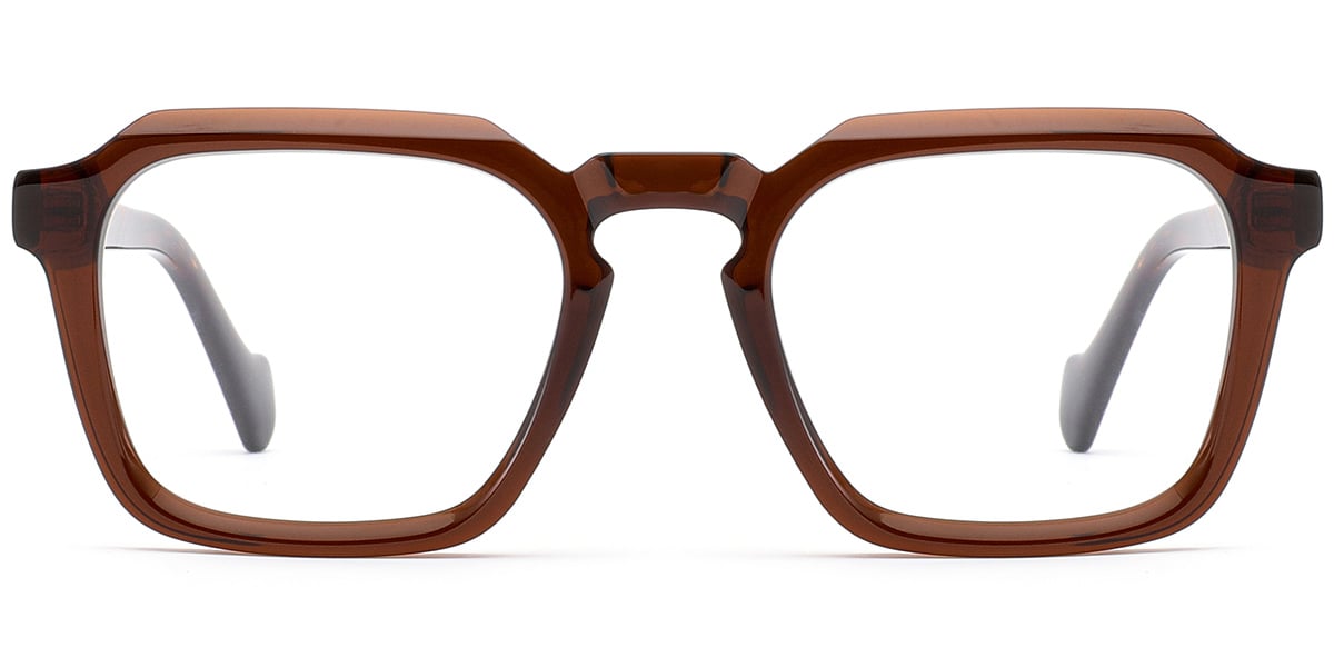 Acetate Square Frame brown
