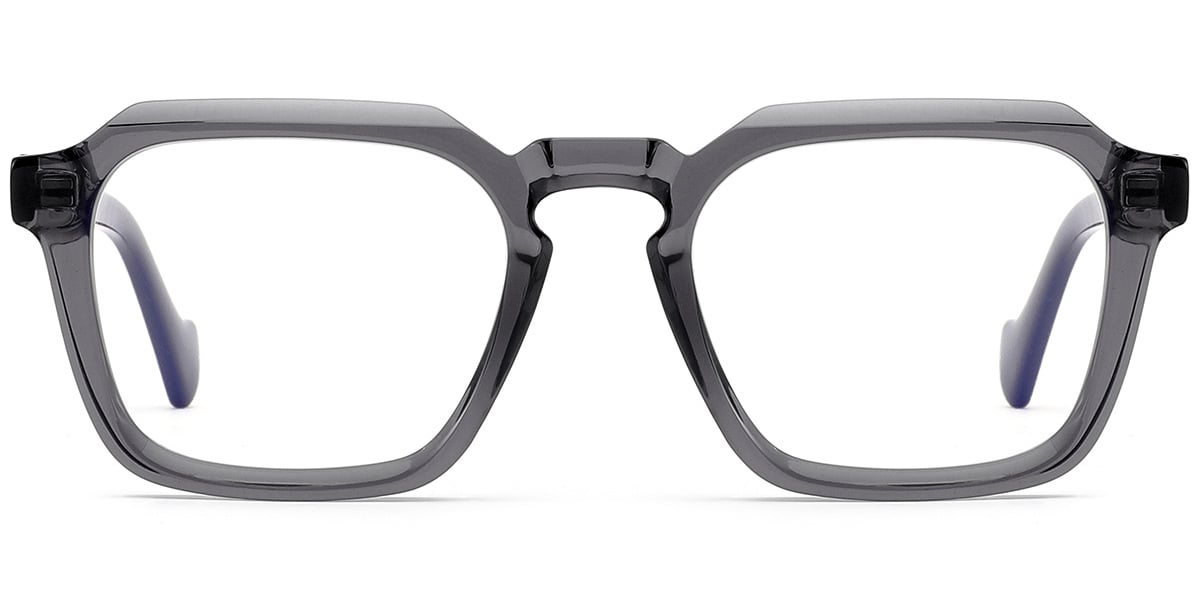 Acetate Square Frame translucent-grey