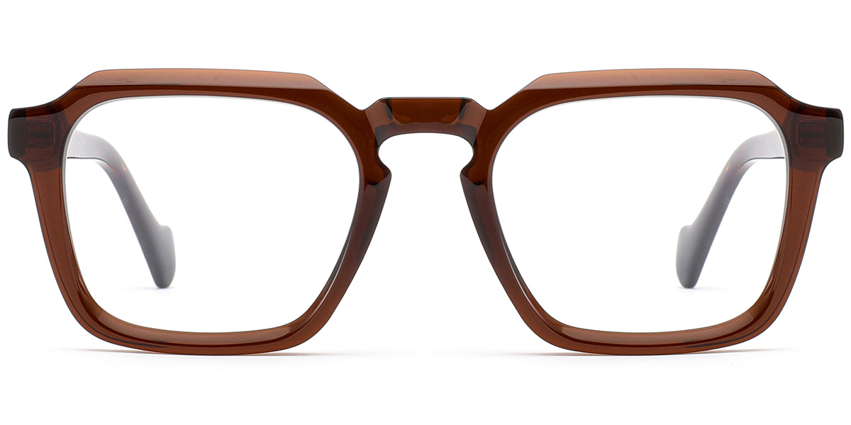 Acetate Square Frame brown