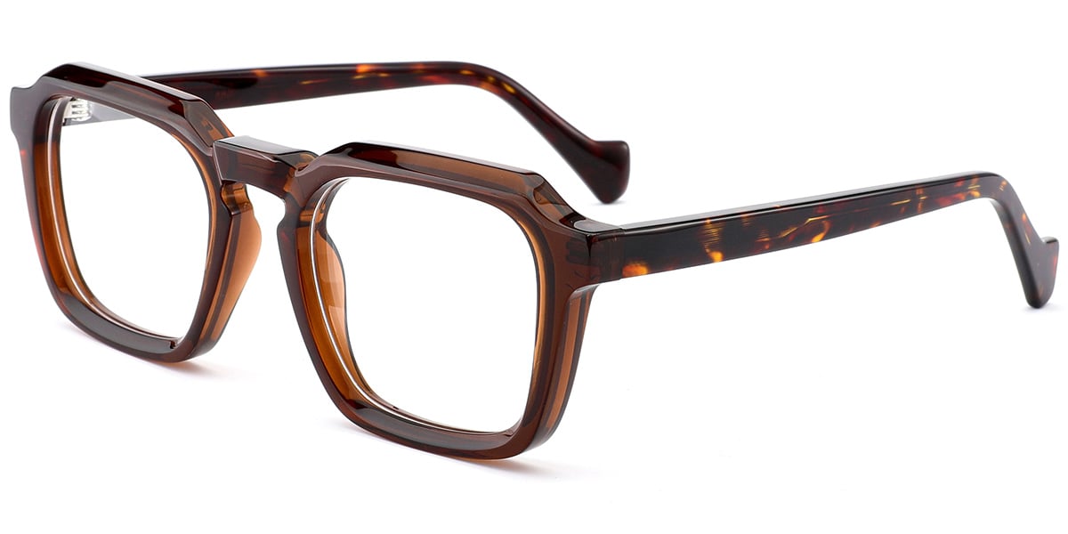Acetate Square Frame brown