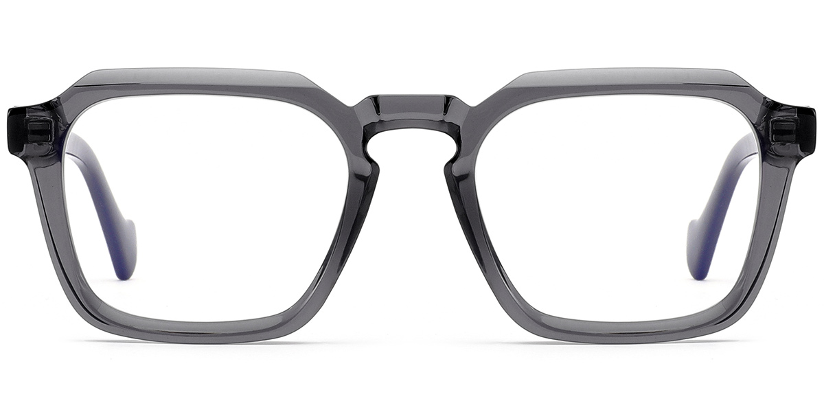 Acetate Square Frame translucent-grey