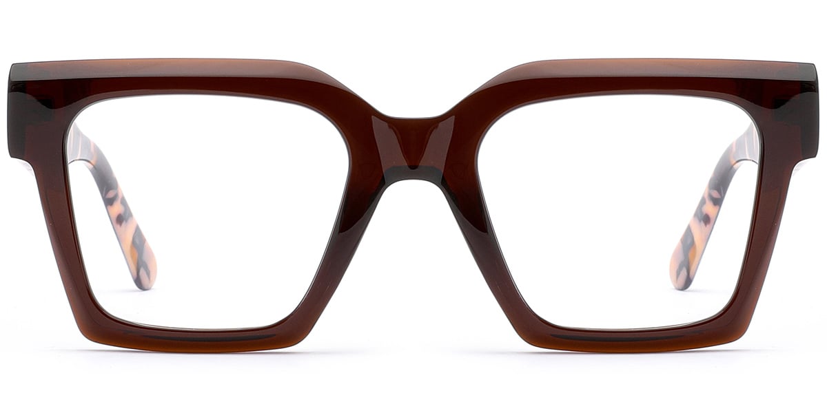 Acetate Square Frame brown