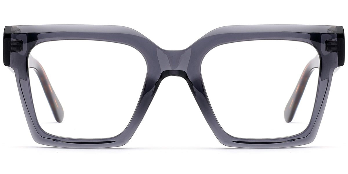 Acetate Square Frame translucent-grey