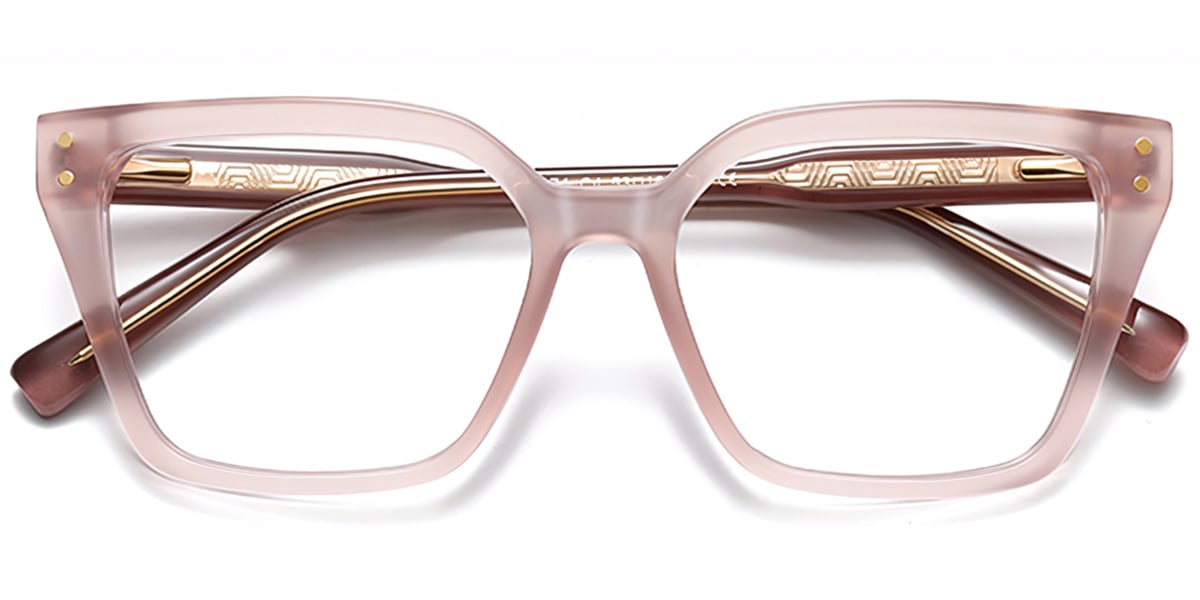 Acetate Square Frame pink