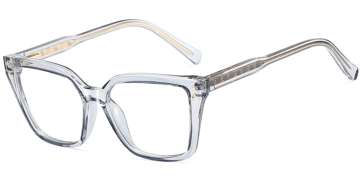 Acetate Square Frame translucent-blue