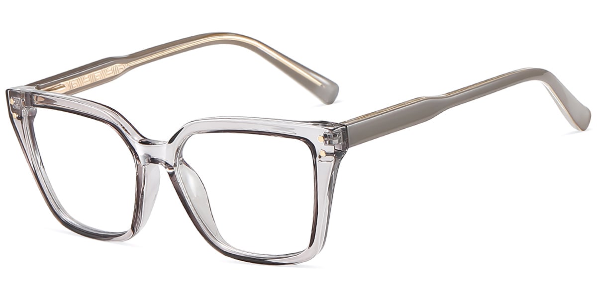 Acetate Square Frame translucent-grey