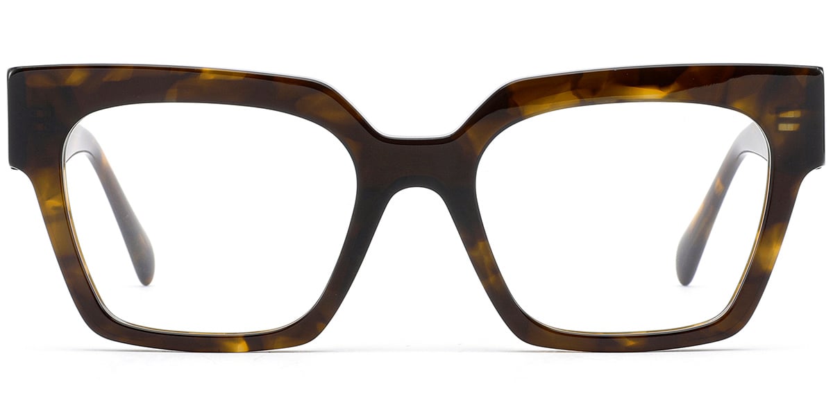 Acetate Square Frame pattern-brown