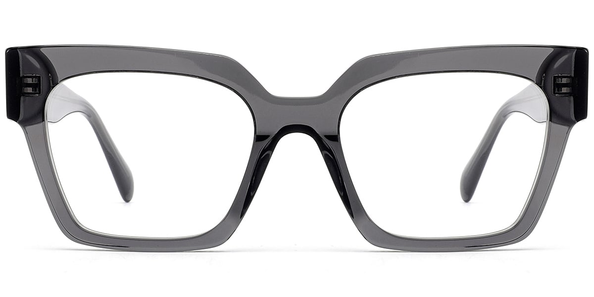 Acetate Square Frame translucent-grey