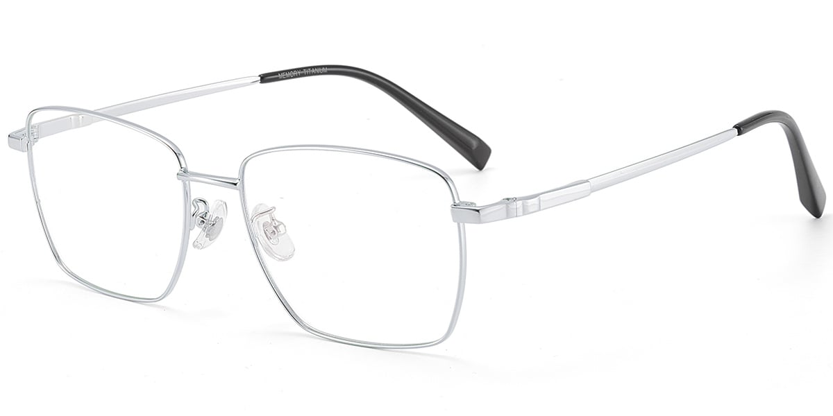 Acetate Rectangle Frame silver