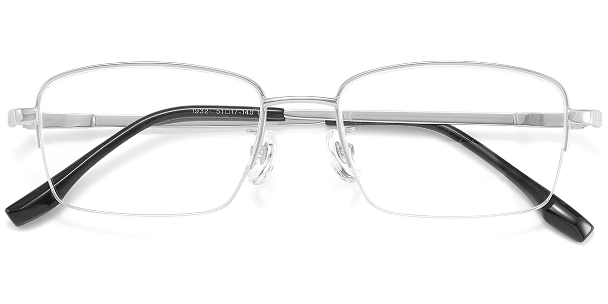 Acetate Rectangle Frame silver