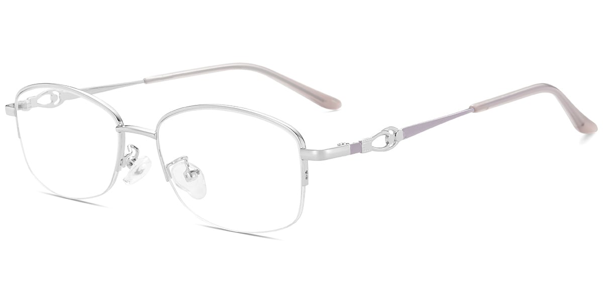 Acetate Oval Frame silver