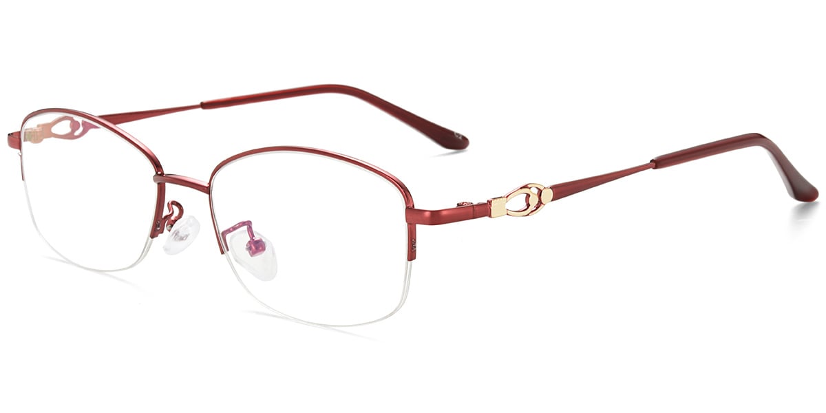 Acetate Oval Frame red