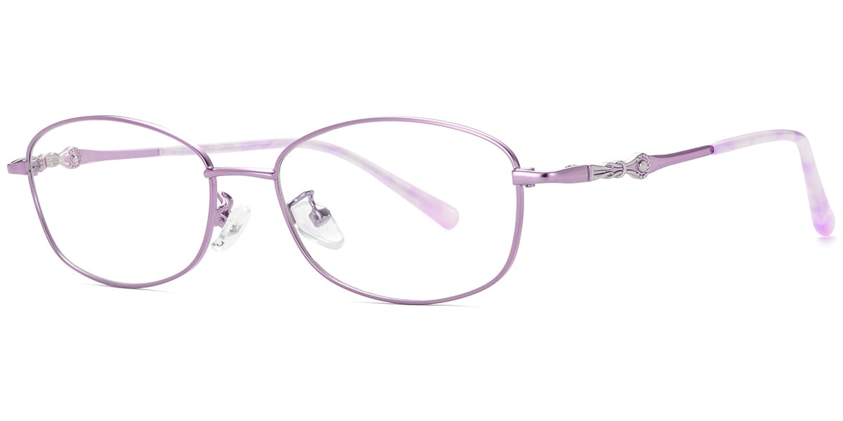 Acetate Oval Frame purple