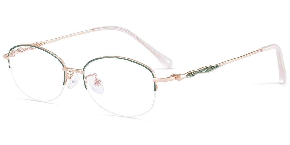 Acetate Oval Frame green