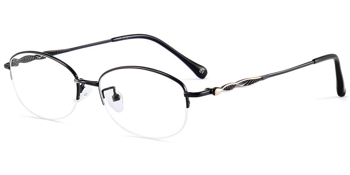 Acetate Oval Frame black