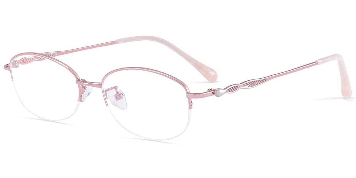 Acetate Oval Frame pink
