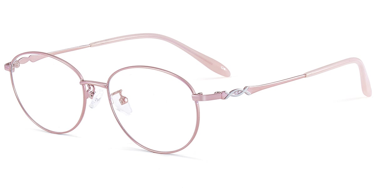 Acetate Oval Frame pink