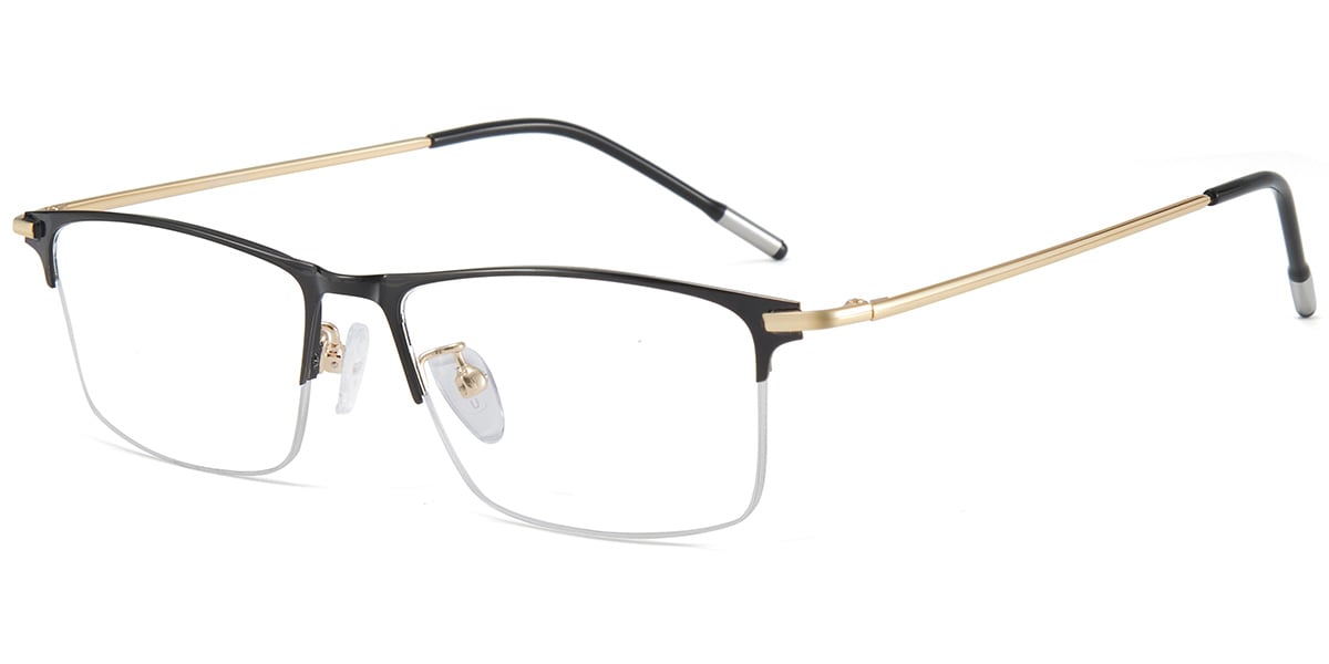 Acetate Rectangle Frame black-gold