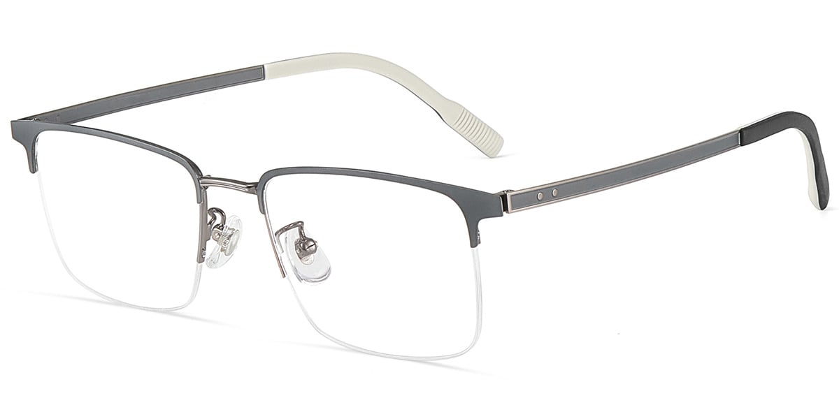Square Browline Frame gun_metal-grey