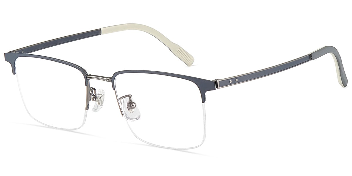 Square Browline Frame blue